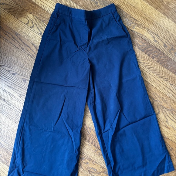 Babaton Pants - Babaton Wide-Leg Pants in Navy Blue